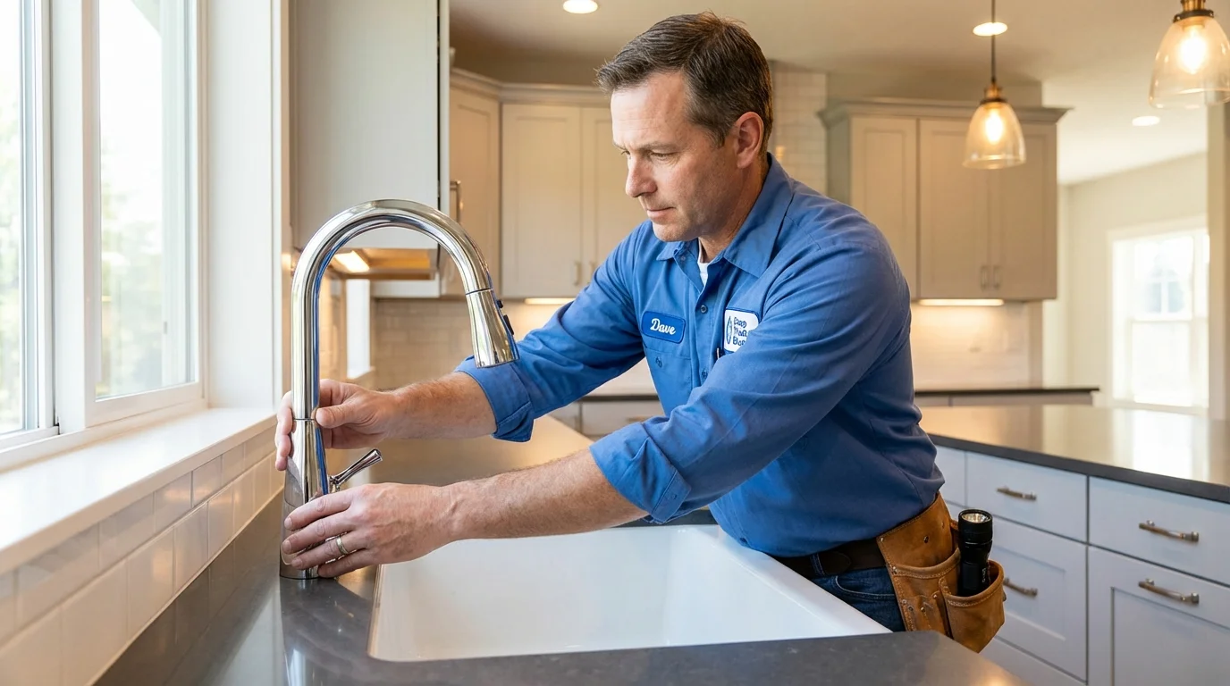 Kitchen faucet installation by Johns Plumbing LLC in Goldendale