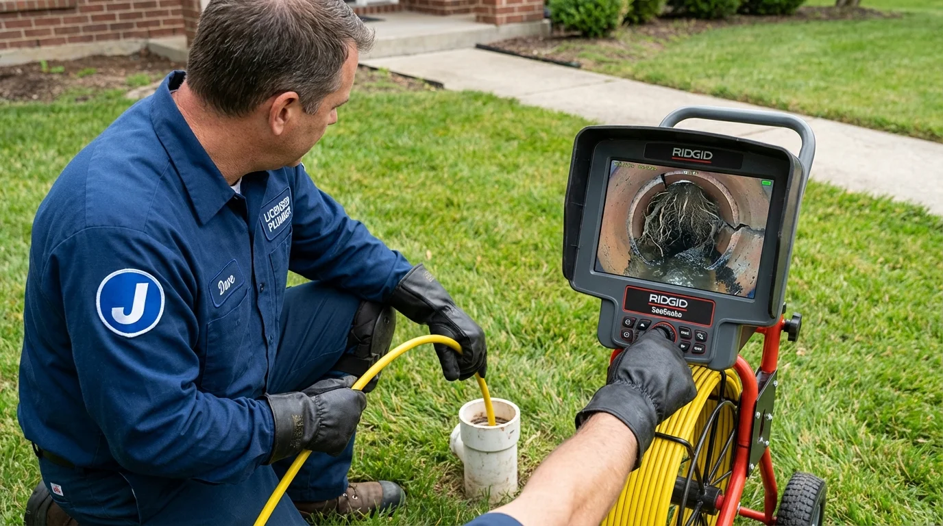 Sewer camera inspection being performed by Johns Plumbing LLC in Goldendale